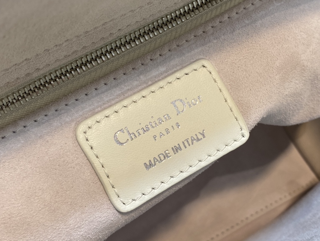 Medium Lady Dior Bag Latte Cannage Lambskin